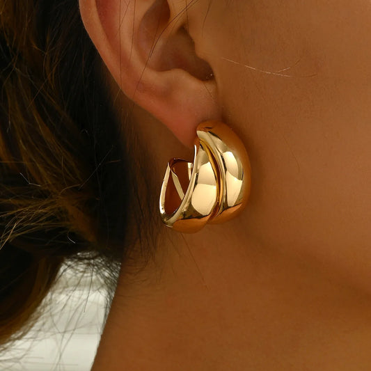 Chunky Hoop Earrings for Women