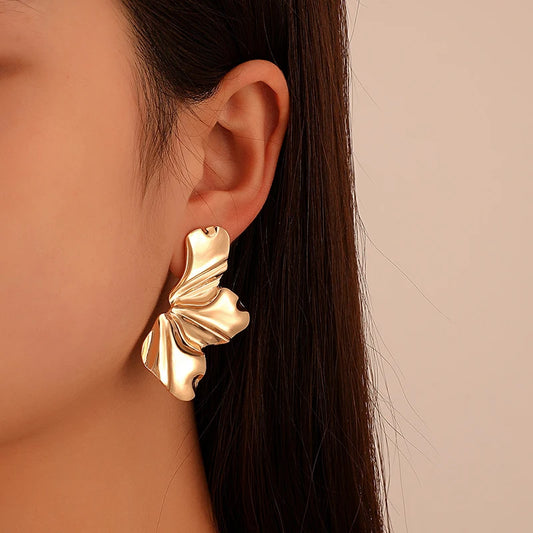 Chic Half Flower Stud Earrings